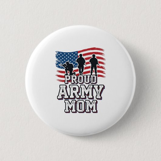 愛国陸軍ママ ヴィンテージ アメリカ軍柄Tシャツ_1 缶バッジ (正面)