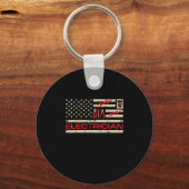 愛国電気技師アメリカ国旗のクリスマスフェア キーホルダー (正面)
