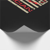 愛国電気技師アメリカ国旗のクリスマスフェア ラッピングペーパー (角)