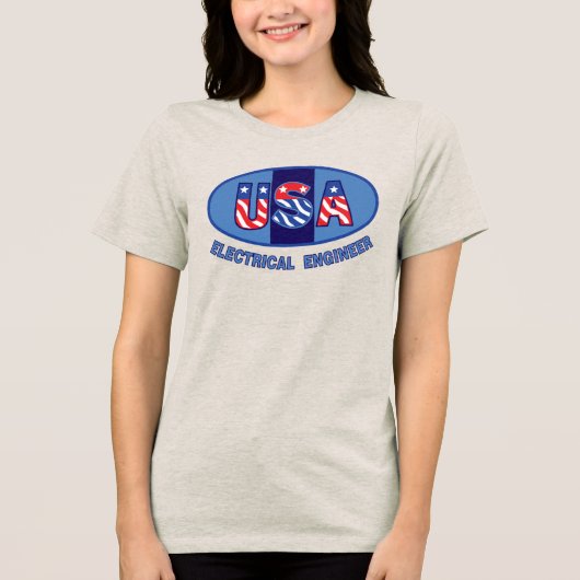 愛国電気技師Tシャツ トライブレンドTシャツ (正面)
