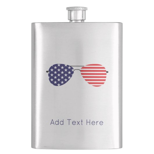 愛国飛行士サングラスストライプ星クール フラスク (正面)