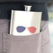 愛国飛行士サングラスストライプ星クール フラスク (インサイチュ)
