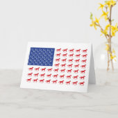 愛国馬アメリカ国旗 カード (黄色い花)