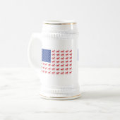 愛国馬アメリカ国旗 ビールジョッキ (正面左)