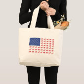 愛国馬アメリカ国旗 ラージトートバッグ (正面(商品))