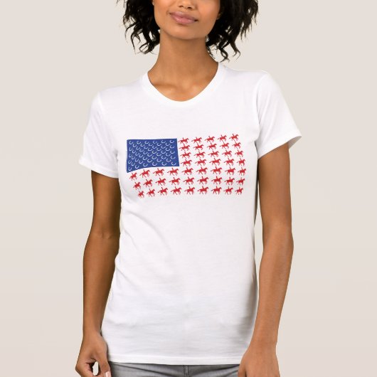 愛国馬アメリカ国旗 Tシャツ (正面)