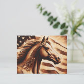 愛国馬セピア ポストカード (スタンド正面)