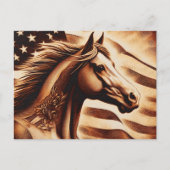 愛国馬セピア ポストカード (正面)