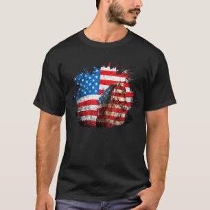 愛国馬 アメリカ国旗 馬術 インディペンデンス Tシャツ