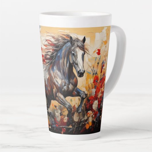 愛国馬 カフェラテマグ (右アングル)