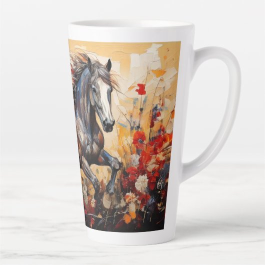 愛国馬 カフェラテマグ (右)