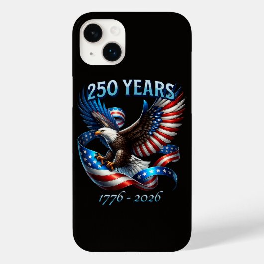 愛国鷲と旗 250周年 1776-2026 Case-Mate iPhoneケース (裏面)