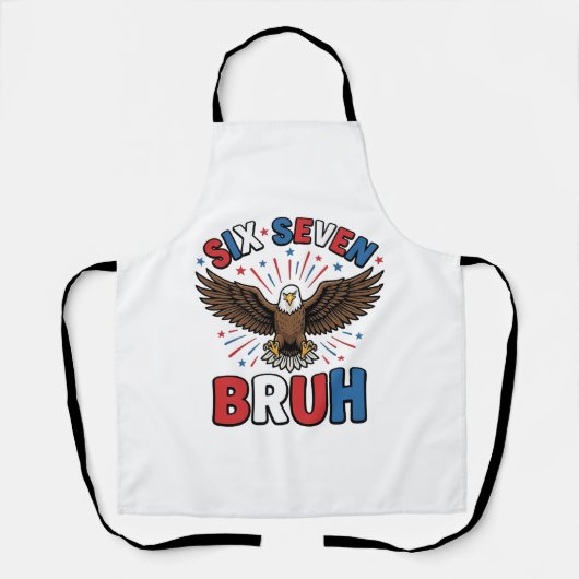 愛国鷲シックスセブン Bruh ベクター デザイン_1 エプロン (正面)