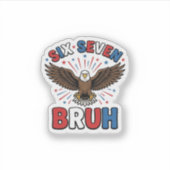 愛国鷲シックスセブンBruhベクター デザイン_1 シール (正面)
