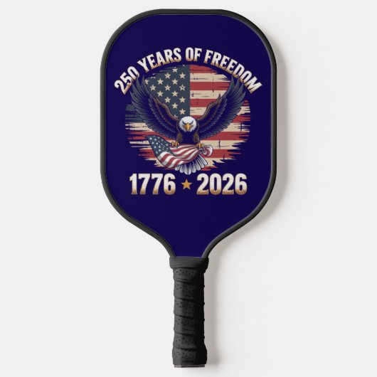 愛国鷲 1776–2026 アメリカ独立250周年 ピックルボールラケット (正面)