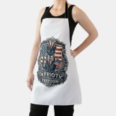 愛国黒猫ベクターグラフィックTシャツ (2)_1 エプロン (インサイチュ)