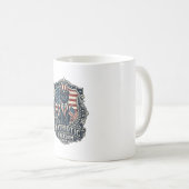 愛国黒猫ベクターグラフィックTシャツ (2)_1 コーヒーマグカップ (正面右)
