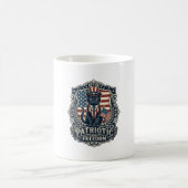 愛国黒猫ベクターグラフィックTシャツ (2)_1 コーヒーマグカップ (中央)