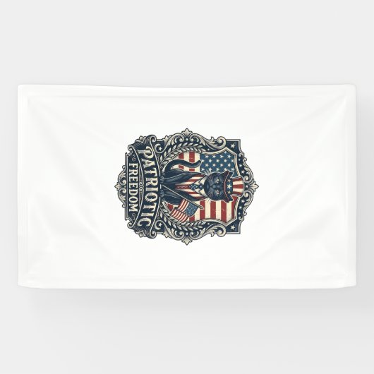 愛国黒猫ベクターグラフィックTシャツ (2)_1 横断幕 (横)