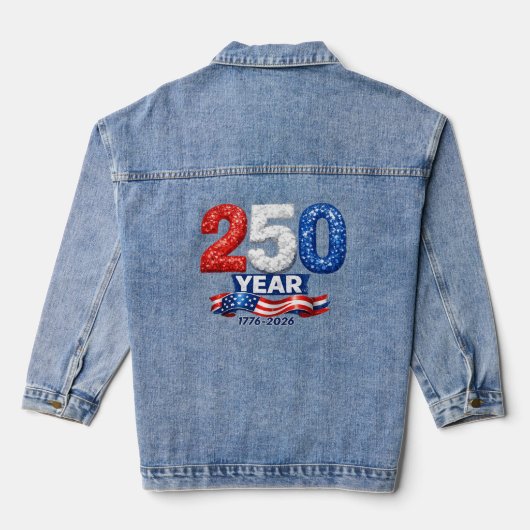 愛国250周年記念日 デニムジャケット (裏面)