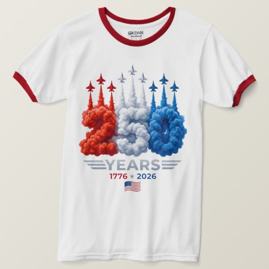 愛国250歳の誕生日 Tシャツ (デザイン正面)