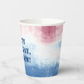 愛国7月4日絞り染めパーソナライズされたパーティー 紙コップ (左)