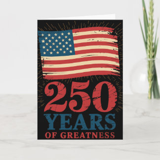愛国 アメリカ国旗 250周年記念 独立記念日 1 カード
