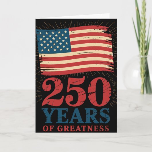 愛国 アメリカ国旗 250周年記念 独立記念日 1 カード (正面)