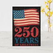 愛国 アメリカ国旗 250周年記念 独立記念日 1 カード (黄色い花)