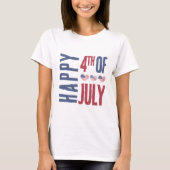 愛国 アメリカ国旗 7月4日 Tシャツ (正面)