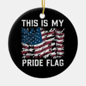 愛国 アメリカ pride 自慢の旗 USA セラミックオーナメント (正面)