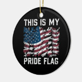 愛国 アメリカ pride 自慢の旗 USA セラミックオーナメント (左)