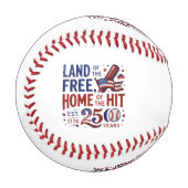愛国 野球 2026年7月 アメリカ250周年 ギフト 野球ボール (正面左)