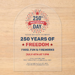 愛国 250周年 記念 自由の祝祭 アクリル招待状