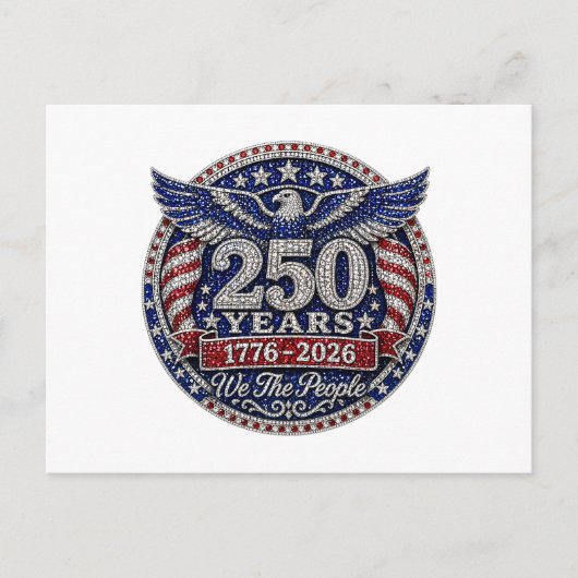 愛国 250周年 7月4日  ポストカード (正面)