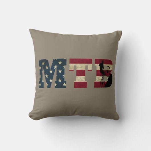 愛国 MTB アメリカ国旗 マウンテンバイク クッション (正面)