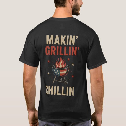 愛国BBQ Tシャツ (裏面)