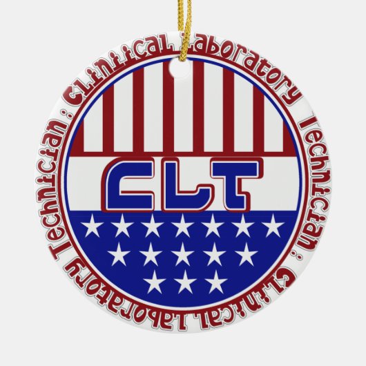 愛国CLT臨床検査技術 セラミックオーナメント (正面)