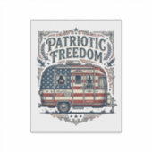 愛国RVキャンパーベクターグラフィックTシャツ シール (正面)