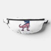愛国T-Rexアメリカ国旗恐竜デザイン_1 ファニーパック (レイダウン)