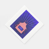 愛国USAシェフ赤白青BBQ料理 スタンダードランチョンナプキン (角)