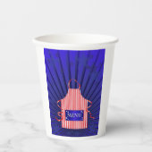 愛国USAシェフ赤白青BBQ料理 紙コップ (正面)
