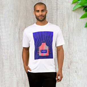 愛国USAシェフ赤白青BBQ料理 Tシャツ