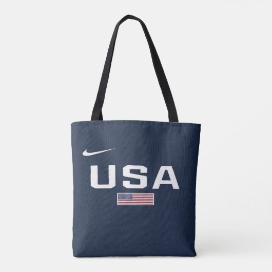 愛国USAトートバッグ - 両面アメリカ国旗デザイン トートバッグ (裏面)