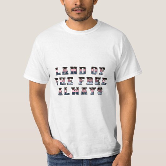 愛国USAハット 自由の国の自由な大地 Tシャツ (正面)