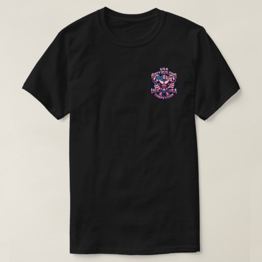 愛国USAボディビル Tシャツ (デザイン正面)