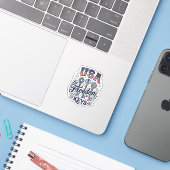 愛国USA自由の鍵ベクターTシャツデザイン シール (ノートパソコンとiPhone)