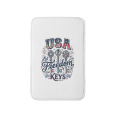愛国USA自由の鍵ベクターTシャツデザイン バスマット (正面縦)
