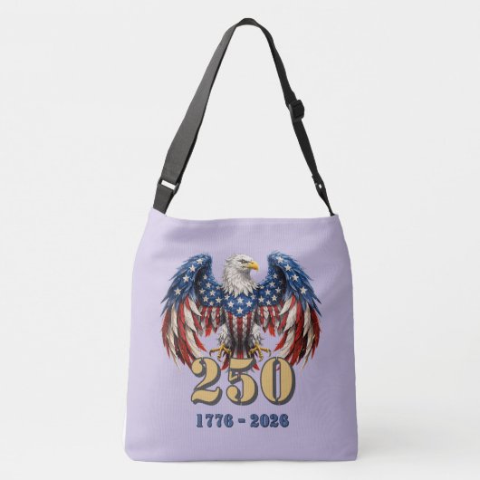 愛国USA 250周年自由の鷲ショルダーバッグ クロスボディバッグ (裏面)