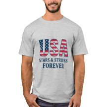 愛国USA Tシャツ - スターズ&ストライプスフラッグTシャツ